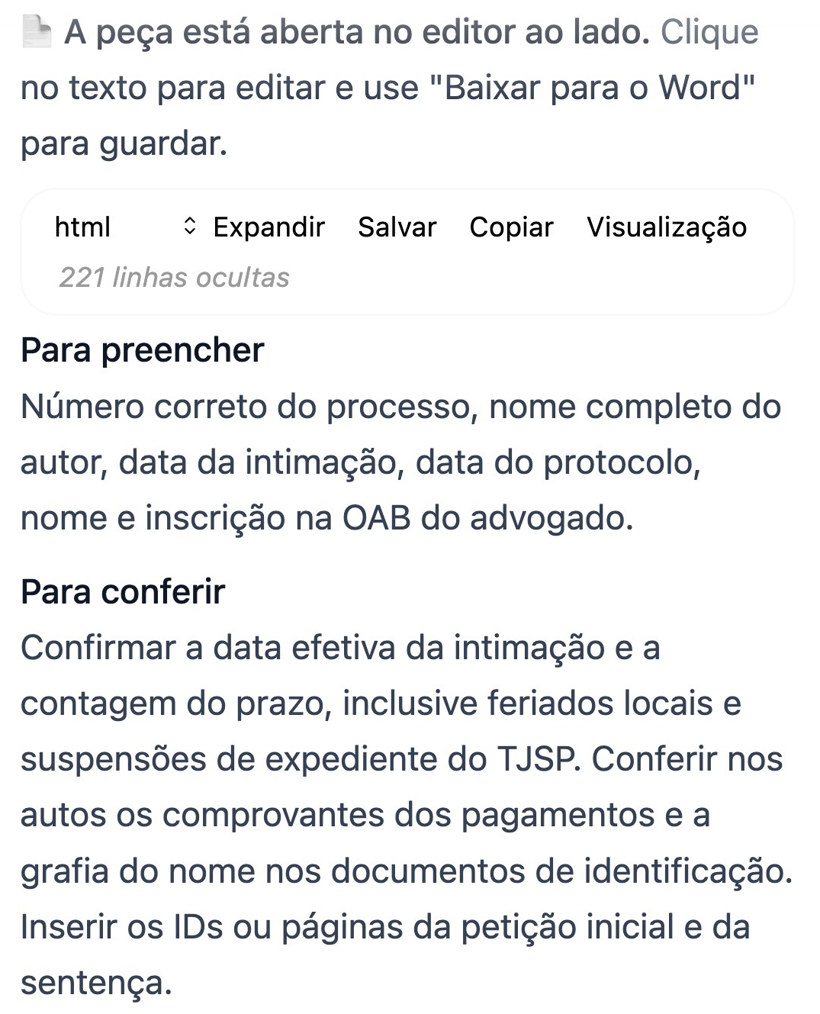 Blocos Para preencher e Para conferir no fim da resposta